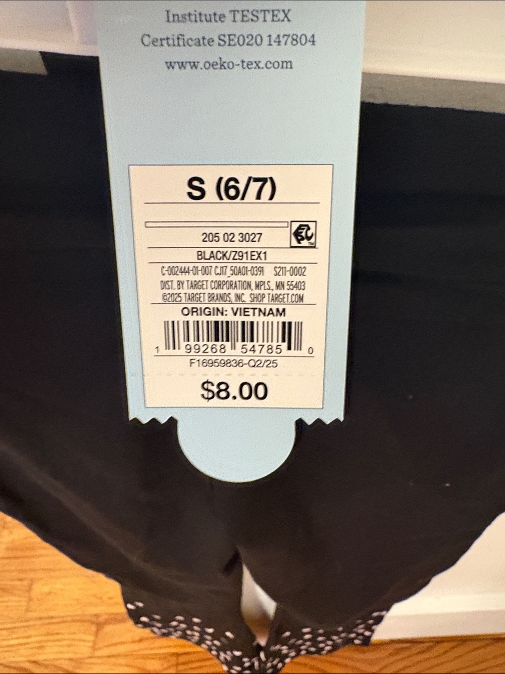 Cat & Jack Black Girls' Leggings with White Dot Hem